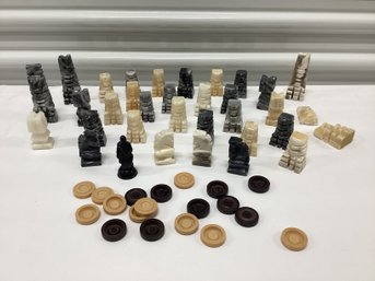 Marble & Other Chess Pieces