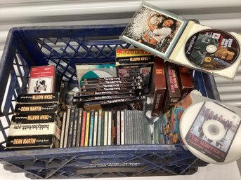 Crate Full Of CDs, DVD, VHS & More