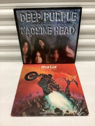 1970s Deep Purple & Meat Loaf Vintage Vinyl Records