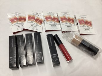 Bare Minerals Gen Nude Lip Colors, Beautiful Finish Brush & Sample Lip Colors