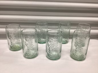 Set Of 7 Coca Cola Can Shape Glasses