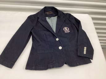 Ralph Lauren Denim Blazer With Crest