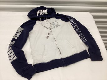 Pink NY Yankees Zip Up Hoodie