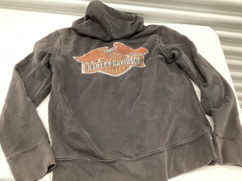 Vintage Harley Davidson Distressed Zip Up Hoodie