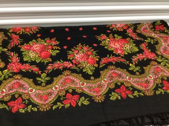 Large Floral Ed Hardy Esque Pashmina  Wrap