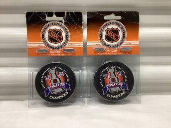 Sealed 1995 NJ Devils Stanley Cup Champions Pucks