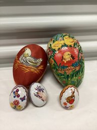 Vintage Paper Mache & Tin Eggs