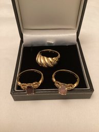 Marked 14k & 18k HGE Gold Plated Rings