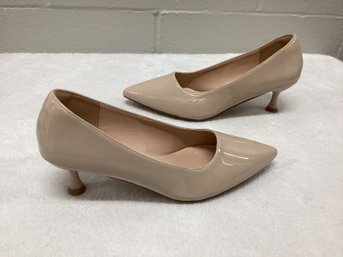 Oripalla Nude Kitten Heel Pumps