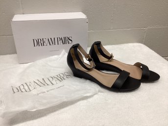 Dream Pairs Wedge Sandals In Black With Box