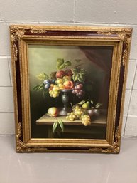 Ornately Framed Original Oil On Canvas