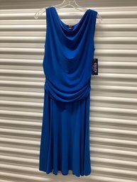 New With Tags Chaps Pacific Blue Roman Style Dress