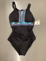 New With Tags Kenneth Cole Adjustable Straps Tie Back Swimsuit