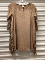 Lilypad Made In Los Angeles Boutique Top With Side Fringe
