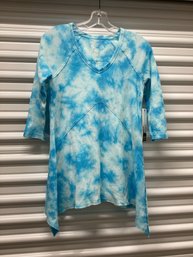 New With Tags Kensie Tye Die Waffle V Neck Henley Top