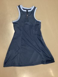 Willit Tennis Dress With Front Zipper & Back Mesh Detail