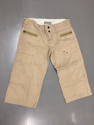 Hollister Cotton Capri/long Board Shorts With Back Zipper Detail
