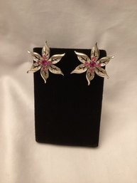 Vintage Sarah Coventry Rhinestone Clip Earrings