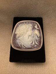 Cameo Style Large Brooch