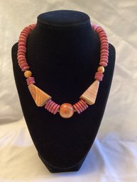 Vintage Wooden Beaded Necklace