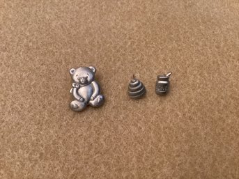 Adorable Honey Bear Pin & Earring Set