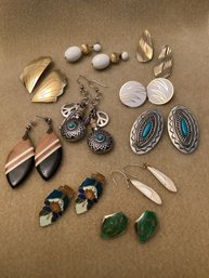 Ten Pair Vintage & Contemporary Earrings