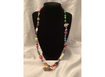 Funky Artisan Mixed Bead Necklace