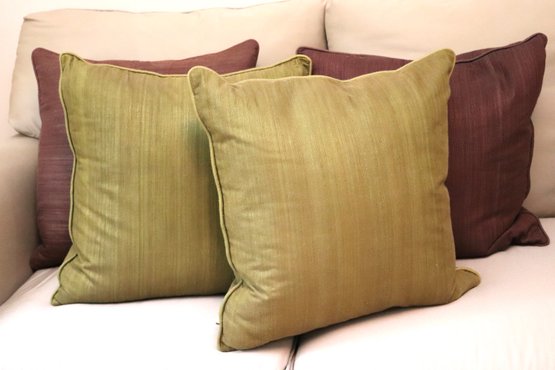 4 Crate & Barrel Decorative Throw Zipper Pillows