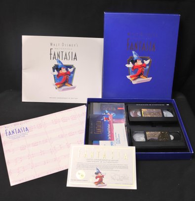 Walt Disney S Masterpiece Fantasia VHS/CDs With Commemorative Print