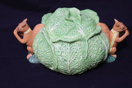 Tastesetter Stuffed Cabbage Tureen With Squirrel Characters