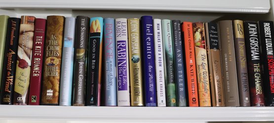 Assorted Novels Authors Include Ludlum, Grisham, Kate White And More.