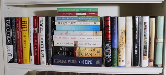 Assorted Novels Authors Include Ken Follett, Jane Austen, Faye Kellerman, Herman Wouk, James Patterson And Mor