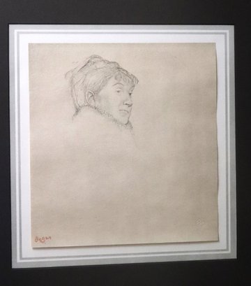 Attributed To Degas Tete De Femme 128/ 250 Heliogravure On Paper Signed In The Stone With Embossed Seal, 1922