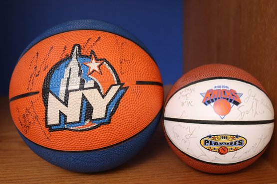 NY Knicks Autographed Mini Balls, See Pictures For Signatures.