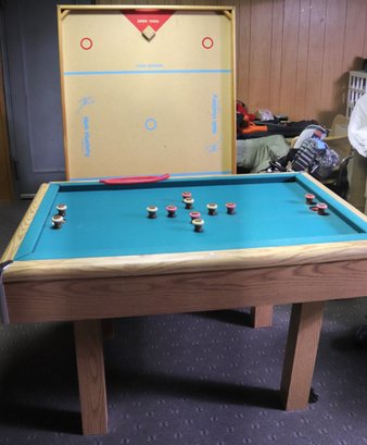 Bumper Pool Table And Nok Hockey Game