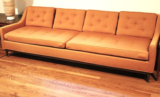 Vintage MCM Sofa With Tufted Cushions