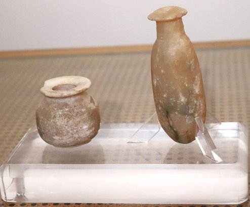 Ancient Early Roman Translucent Alabaster Pieces From Biblical City