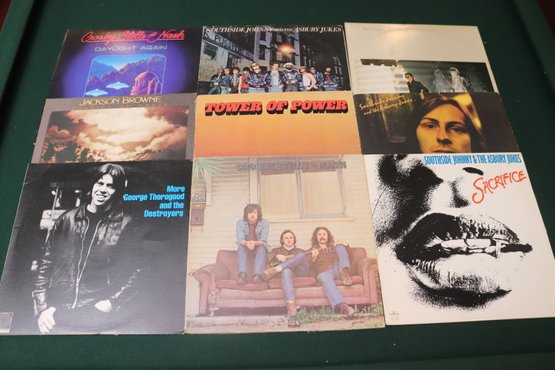 Lot Of 9 Vintage Record Albums With Crosby Stills Nash  Southside Johnny And Asbury Jukes.