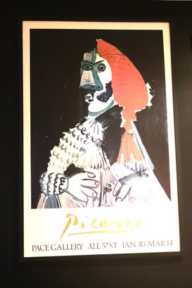 Vintage Pace Gallery Picasso Exhibition Poster With Torrero, 1970