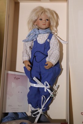 Himssteldt Kinder Doll Michel 266/277 With Box & Paperwork Stands Approx 32'Tall