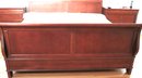 Thomasville Impressions King Size Sleigh Bed With Headboard, Footboard, Sides & Nightstand.