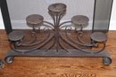 Stylish Fireplace Screen Includes A Large Heavy Wrought Iron Candle Holder, Great For Home Decor