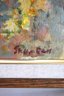 Signed Floral Still Life Painting By Stella Reid 1968 Israel Includes A Hammered Copper Cauldron