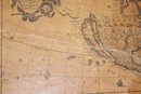 Rare Antique Framed Map Of The New World  Nova Tabula America - Illustrated By Jacob Von Sandrart