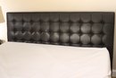 Williams Sonoma Contemporary King Size Tufted Leatherette Headboard And Frame