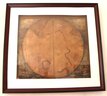Rare Antique Map Of Antarctica In Shadowbox Frame Illustrated By Jan Janssonius