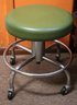 Vintage MCM Style Chair & Stool By United Metal Fabricators INC With Casters