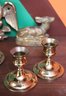 Collection Of Brass Includes Assorted Candlesticks & American Eagle Wall Mount