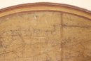 Rare Antique Demi Lune Framed Map Featuring Long Island & The Atlantic Ocean Cartography