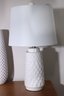 Pair Of Decorative Table Lamps With Matching Shades, Includes A Stylish Vase From Casa Bella
